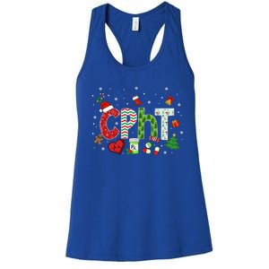 Pharmacy Technician Christmas Gift Cpht Xmas Pajama Meaningful Gift Women's Racerback Tank