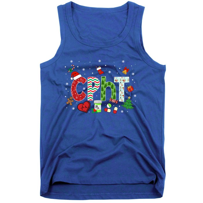 Pharmacy Technician Christmas Gift Cpht Xmas Pajama Meaningful Gift Tank Top