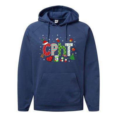 Pharmacy Technician Christmas Gift Cpht Xmas Pajama Meaningful Gift Performance Fleece Hoodie