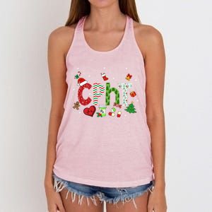 Pharmacy Technician Christmas Gift Cpht Xmas Pajama Meaningful Gift Women's Knotted Racerback Tank