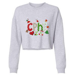 Pharmacy Technician Christmas Gift Cpht Xmas Pajama Meaningful Gift Cropped Pullover Crew