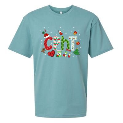 Pharmacy Technician Christmas Gift Cpht Xmas Pajama Meaningful Gift Sueded Cloud Jersey T-Shirt