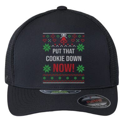 Put That Cookie Down Santa Claus Christmas Flexfit Unipanel Trucker Cap