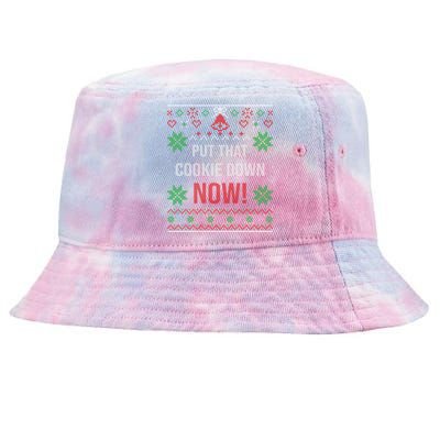 Put That Cookie Down Santa Claus Christmas Tie-Dyed Bucket Hat