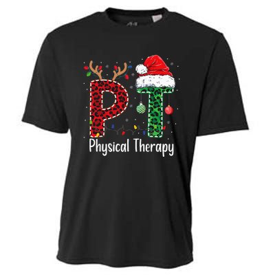 Physical Therapy Christmas santa hat xmas Cooling Performance Crew T-Shirt