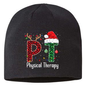 Physical Therapy Christmas santa hat xmas Sustainable Beanie