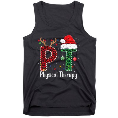 Physical Therapy Christmas santa hat xmas Tank Top