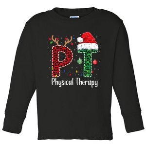 Physical Therapy Christmas santa hat xmas Toddler Long Sleeve Shirt