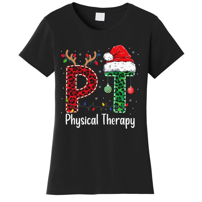 Physical Therapy Christmas santa hat xmas Women's T-Shirt