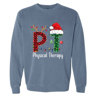 Physical Therapy Christmas santa hat xmas Garment-Dyed Sweatshirt