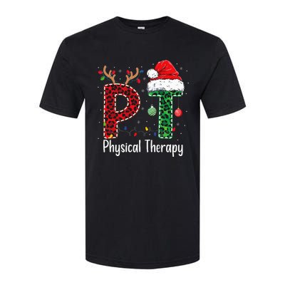 Physical Therapy Christmas santa hat xmas Softstyle CVC T-Shirt