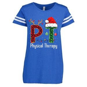 Physical Therapy Christmas santa hat xmas Enza Ladies Jersey Football T-Shirt