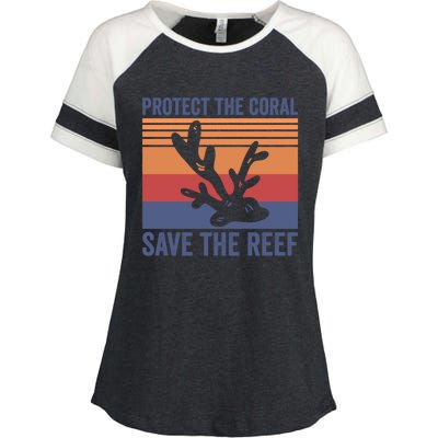 Protect The Coral Save The Reef Great Gift Enza Ladies Jersey Colorblock Tee