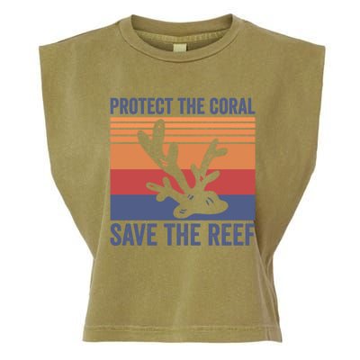 Protect The Coral Save The Reef Great Gift Garment-Dyed Women's Muscle Tee