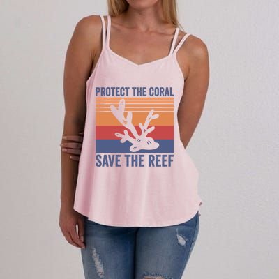 Protect The Coral Save The Reef Great Gift Women's Strappy Tank