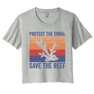 Protect The Coral Save The Reef Great Gift Women's Crop Top Tee