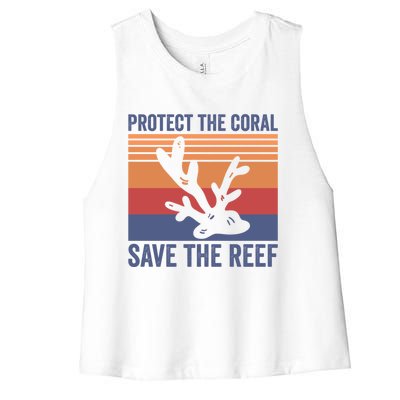 Protect The Coral Save The Reef Great Gift Women's Racerback Cropped Tank