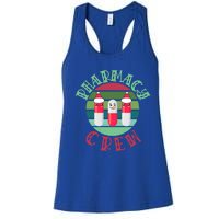 Pharmacy Technician Christmas Funny Gift Pharmacy Crew Pharmacist Gift Women's Racerback Tank