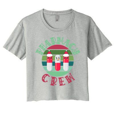 Pharmacy Technician Christmas Funny Gift Pharmacy Crew Pharmacist Gift Women's Crop Top Tee