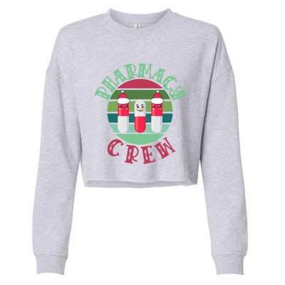 Pharmacy Technician Christmas Funny Gift Pharmacy Crew Pharmacist Gift Cropped Pullover Crew