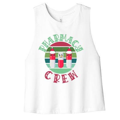 Pharmacy Technician Christmas Funny Gift Pharmacy Crew Pharmacist Gift Women's Racerback Cropped Tank