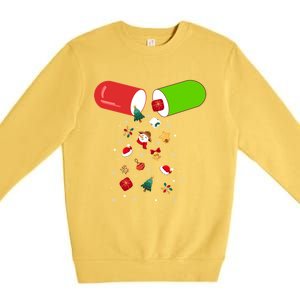 Pharmacy Tech Cpht Merry Christmas Pharmacist Xmas Holiday Gift Premium Crewneck Sweatshirt