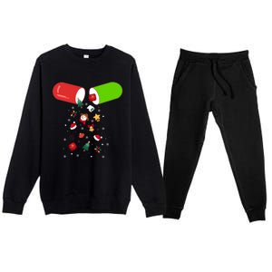 Pharmacy Tech Cpht Merry Christmas Pharmacist Xmas Holiday Gift Premium Crewneck Sweatsuit Set