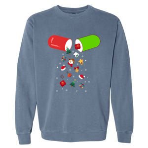 Pharmacy Tech Cpht Merry Christmas Pharmacist Xmas Holiday Gift Garment-Dyed Sweatshirt