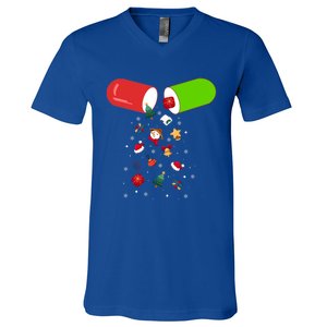 Pharmacy Tech Cpht Merry Christmas Pharmacist Xmas Holiday Gift V-Neck T-Shirt