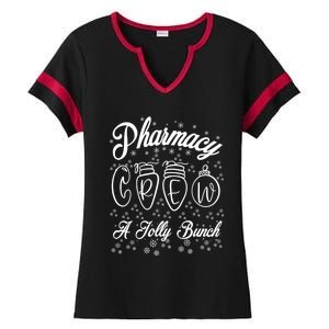 Pharmacy Technician Christmas Funny Gift Pharmacist Crew Jolly Gift Ladies Halftime Notch Neck Tee