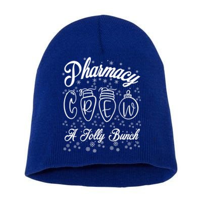 Pharmacy Technician Christmas Funny Gift Pharmacist Crew Jolly Gift Short Acrylic Beanie