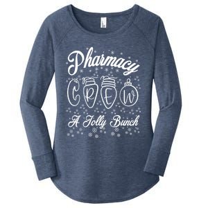 Pharmacy Technician Christmas Funny Gift Pharmacist Crew Jolly Gift Women's Perfect Tri Tunic Long Sleeve Shirt