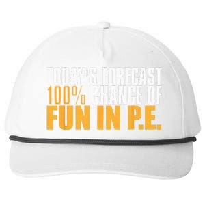 Pe Teacher Cool Educator School Physical Education Snapback Five-Panel Rope Hat