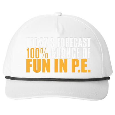 Pe Teacher Cool Educator School Physical Education Snapback Five-Panel Rope Hat