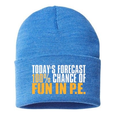 Pe Teacher Cool Educator School Physical Education Sustainable Knit Beanie