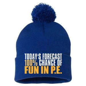 Pe Teacher Cool Educator School Physical Education Pom Pom 12in Knit Beanie