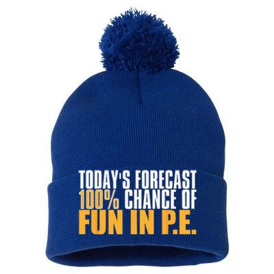 Pe Teacher Cool Educator School Physical Education Pom Pom 12in Knit Beanie