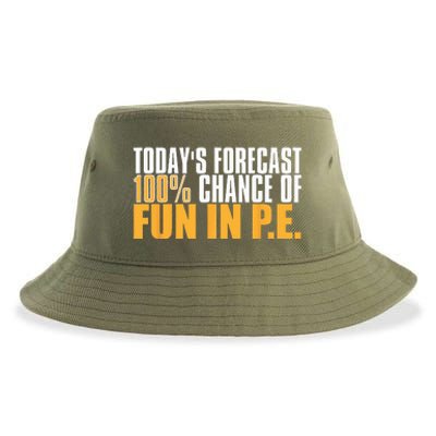 Pe Teacher Cool Educator School Physical Education Sustainable Bucket Hat