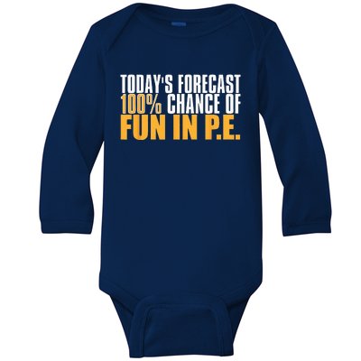 Pe Teacher Cool Educator School Physical Education Baby Long Sleeve Bodysuit