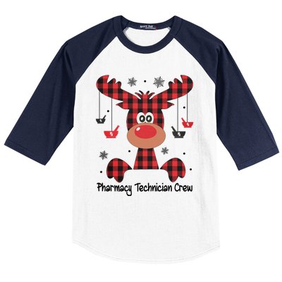 Pharmacy Technician Crew Reindeer And Christmas 2020 Gift Baseball Sleeve Shirt