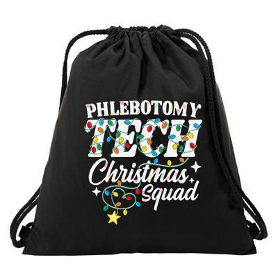 Phlebotomy Tech Christmas Squad Phlebotomist Technologist Drawstring Bag