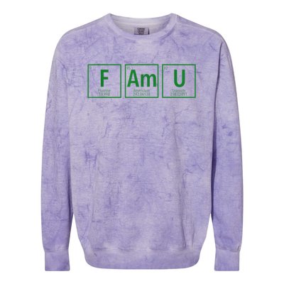 Periodic Table Chemistry With The FAMU Blerd Green Colorblast Crewneck Sweatshirt