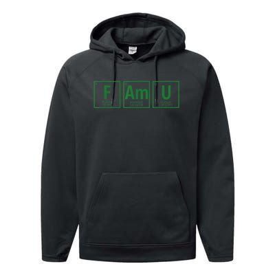 Periodic Table Chemistry With The FAMU Blerd Green Performance Fleece Hoodie