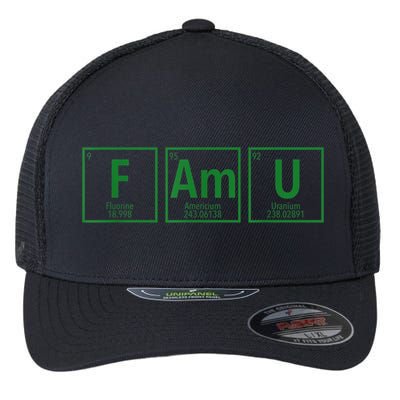 Periodic Table Chemistry With The FAMU Blerd Green Flexfit Unipanel Trucker Cap
