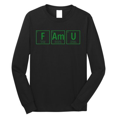 Periodic Table Chemistry With The FAMU Blerd Green Long Sleeve Shirt