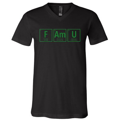 Periodic Table Chemistry With The FAMU Blerd Green V-Neck T-Shirt