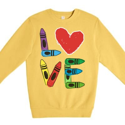 Prek Teacher Cute Gift Preschool Valentines Day Love Gift Premium Crewneck Sweatshirt