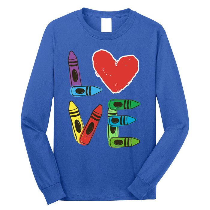 Prek Teacher Cute Gift Preschool Valentines Day Love Gift Long Sleeve Shirt