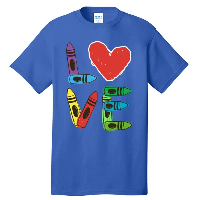 Prek Teacher Cute Gift Preschool Valentines Day Love Gift Tall T-Shirt