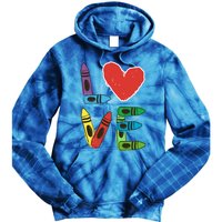 Prek Teacher Cute Gift Preschool Valentines Day Love Gift Tie Dye Hoodie